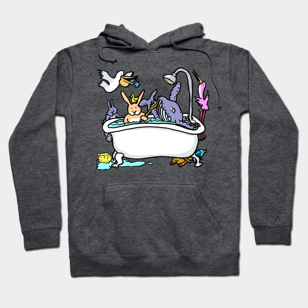 Wash Your Whale Hoodie by Doodleslice